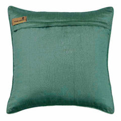 Teal Moire Effects - Teal Blue Silk Decorative Euro Sham