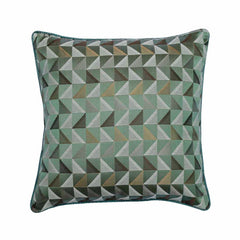 Teal Moire Effects Decorative Euro Sham