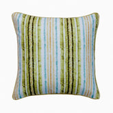 Stripe Up My LIfe Green Throw Pillow Cover