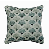Flourish Blue Throw Pillow Cover