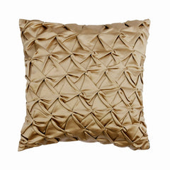 Toffee Crunch Pintucks Throw Pillow Cover