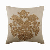 Jutty Damask Pearl Throw Pillow Cover