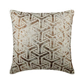 Foiled Contrast Lattice Throw Pillow Cover