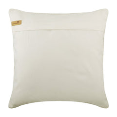 Foiled Contrast Ivory Burlap Throw Pillow Cover