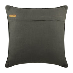 Grey Heist Applique Throw Pillow Cover