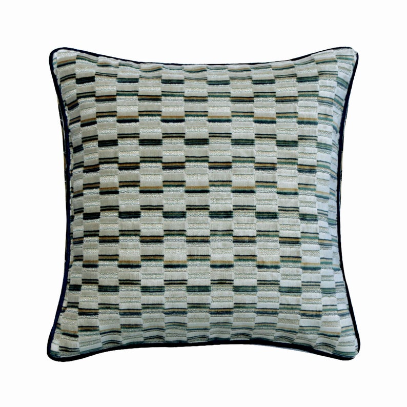 Brick Together Striped Throw Pillow Cover