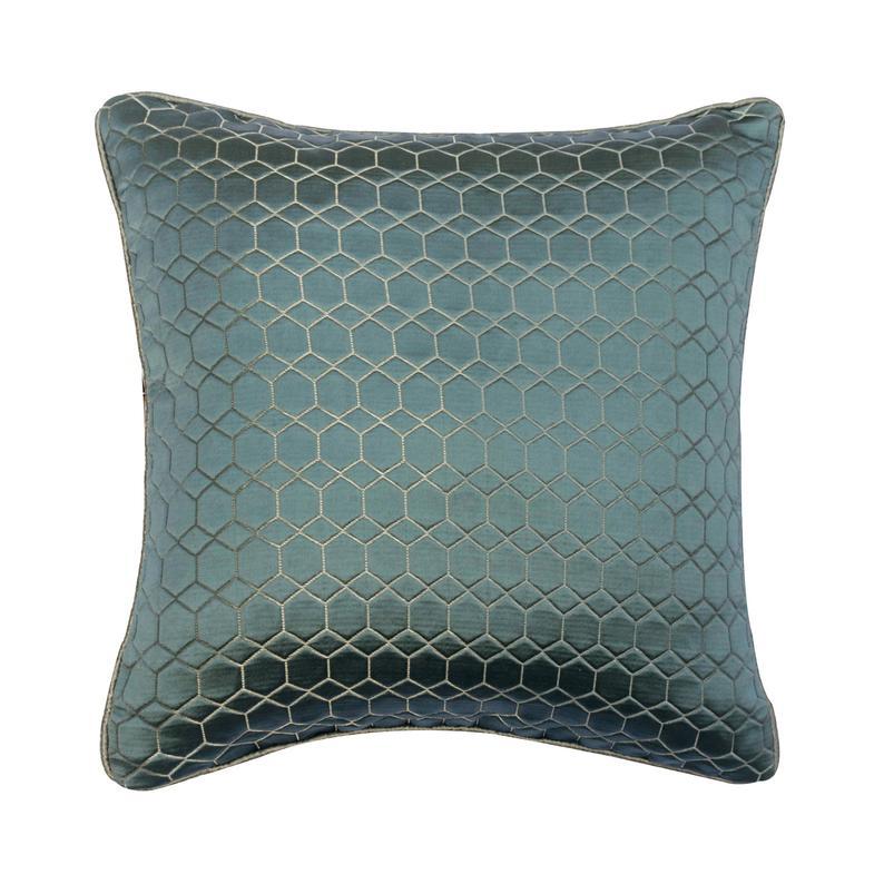 Geometric Sea Blue Decorative Euro Sham