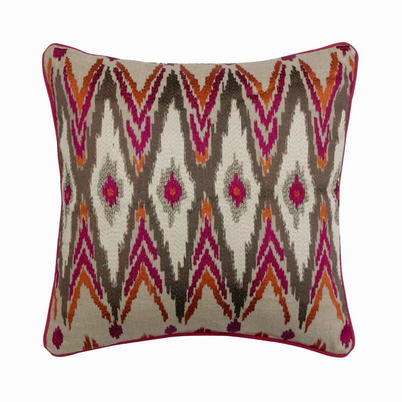 Ikat Love Throw Pillow Cover