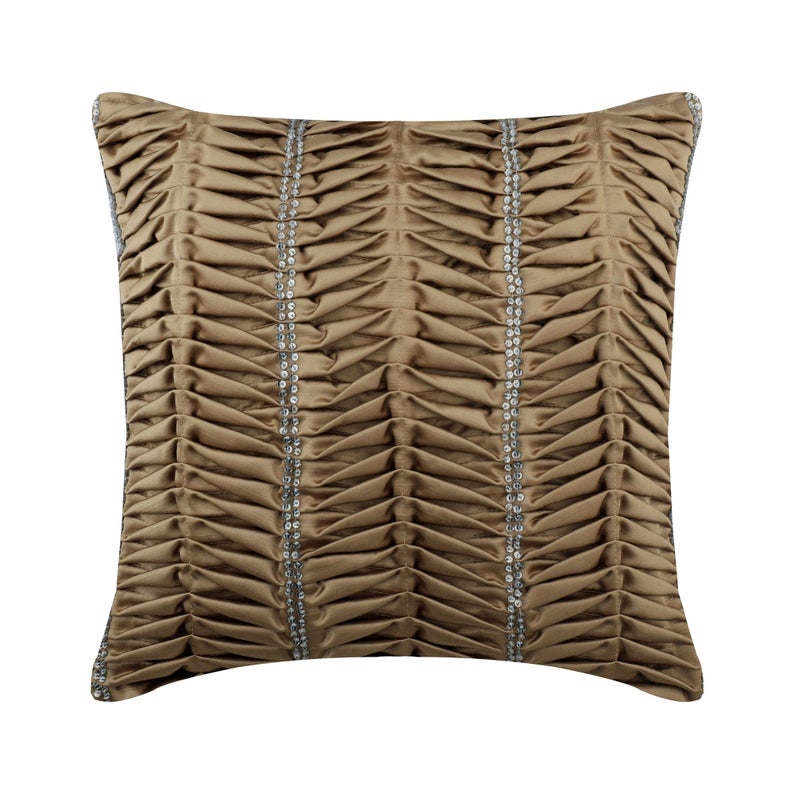 Dull Gold Ceremony Throw Pillow Cover