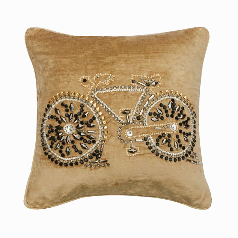 Vintage Cycle Throw Pillow Cover