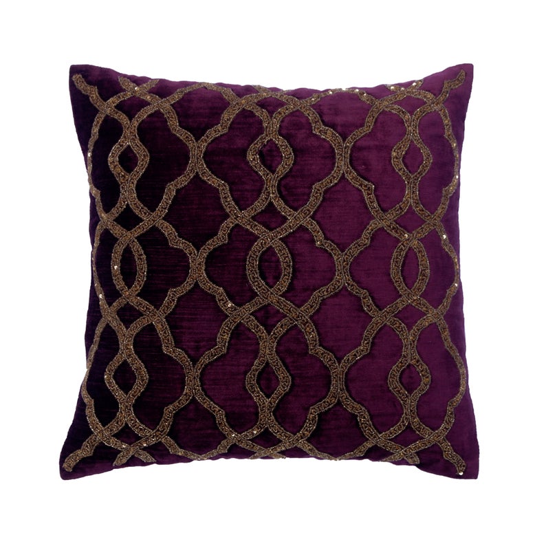 Estrellas Beaded Throw Pillow Cover
