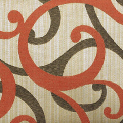 Scrolling All The Way Rust Throw Pillow Cover