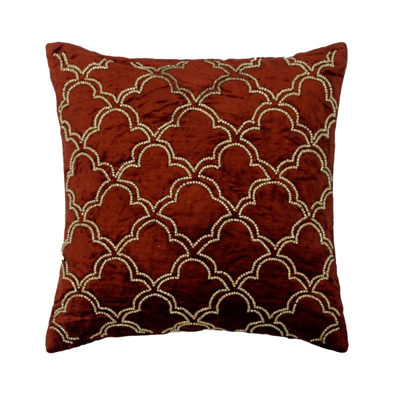 Rustic Joy Orange Throw Pillow Cover