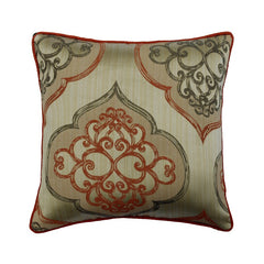 Orange Damask Galore Decorative Euro Sham