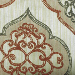 Orange Damask Galore Throw Pillow Cover