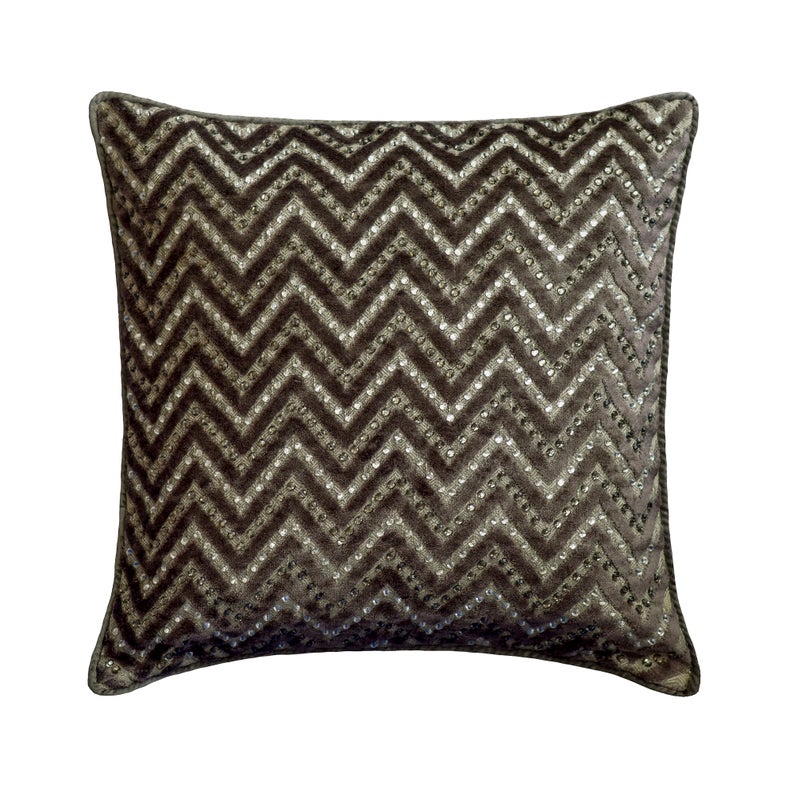 Crystal Chevron Throw Pillow Cover