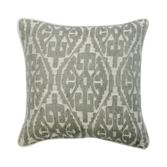 Tribal Love - Red Jacquard Silk Throw Pillow Cover