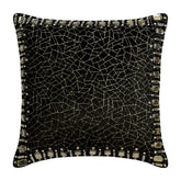 Crystal Black Mosaic Decorative Euro Sham