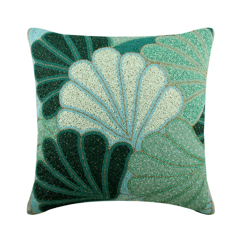 Sea Foam Shells Throw Pillow Cover
