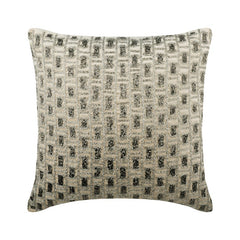 Charcoal Bricks - Charcoal Velvet Throw Pillow Cover