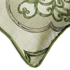 Green Damask Galore Throw Pillow Cover