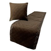 Brown Diamond Symphony Decorative Bed Runner and Pillow Cover