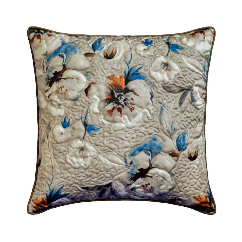 Humming Floral Throw Pillow Cover