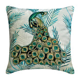 Art Nouveau Peacock Throw Pillow Cover
