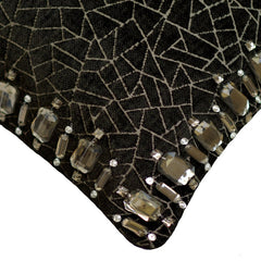 Crystal Black Mosaic Decorative Euro Sham