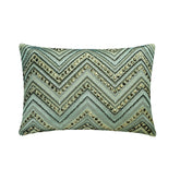 Chevron Ocean Lumbar Pillow Cover