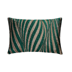 Brown Torrent - Brown Silk Lumbar Pillow Cover