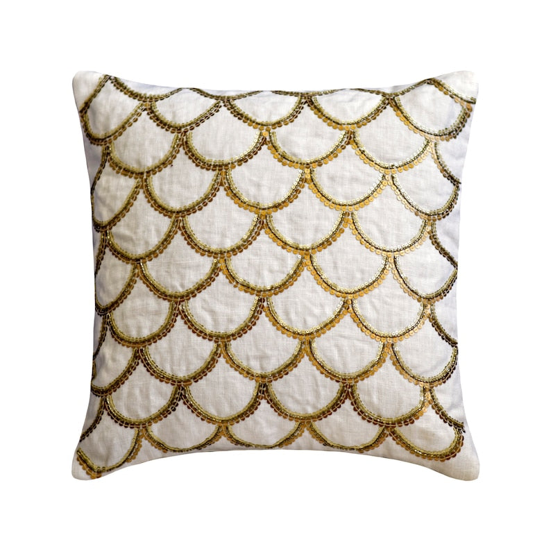 Gold Accord Throw Pillow Cover