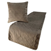Grey Diamond Symphony Decorative Bed Runner and Pillow Cover