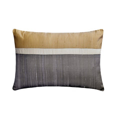 Plush Gold Silk Lumbar Pillow Cover