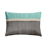 Plush Aqua Silk Lumbar Pillow Cover