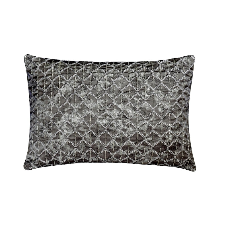 Foiled Lattice Lumbar Pillow Cover