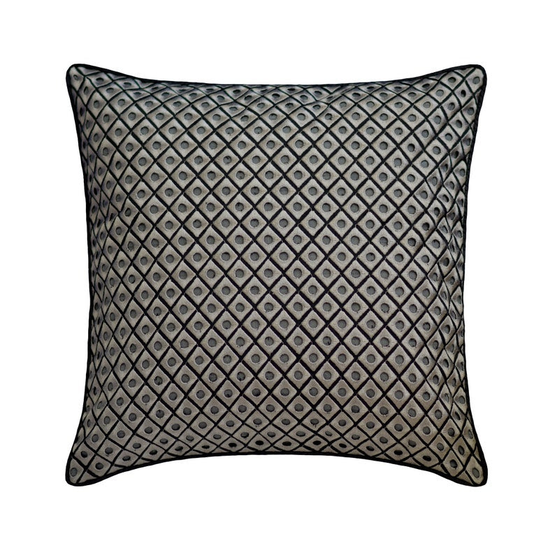 Grey Dots Boudoir Decorative Euro Sham
