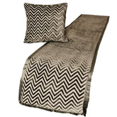 Grey Crystal Chevy Decorative Bed Runner and Pillow Cover