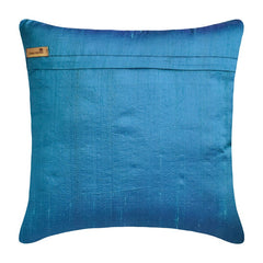 Damask Silk Blue Throw Pillow Cover