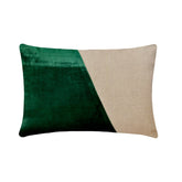 Velutinous Green Lumbar Pillow Cover