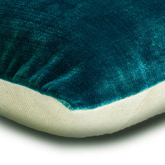 Velutinous Teal Lumbar Pillow Cover