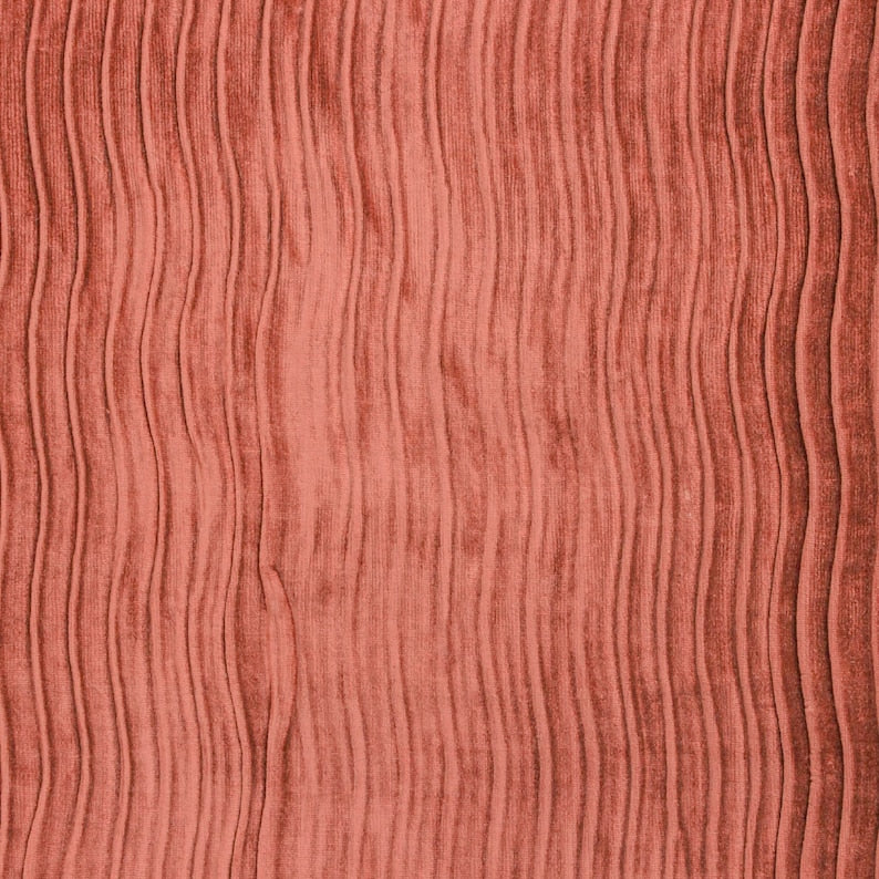 Rust Velvet With Pleats Fabric By The Yard