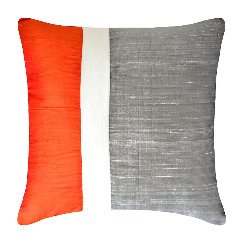 Splendour Orange Throw Pillow Cover