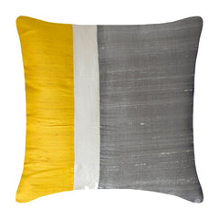 Splendour Gold - Gold & Grey Silk Decorative Euro Sham