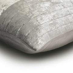 Grey Foil Dusk Throw Pillow Cover