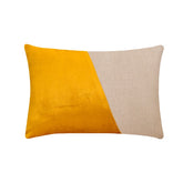 Velutinous Saffron Yellow Lumbar Pillow Cover