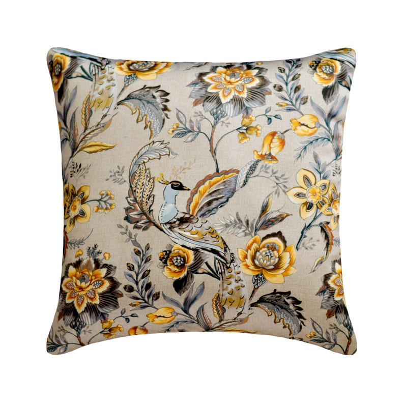 Peacock Beau Throw Pillow Cover