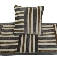 Striation Decorative Bed Runner and Pillow Cover