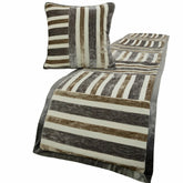 Striation Decorative Bed Runner and Pillow Cover