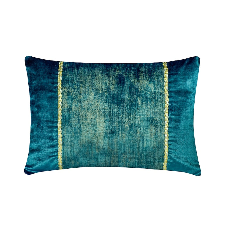 Resplendent Teal Lumbar Pillow Cover
